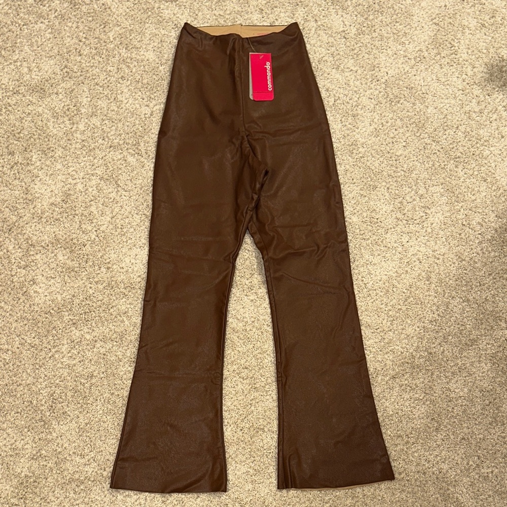 NWT Commando Cropped Flare Pants leggings chocolate cocoa brown size small